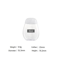 Bouteilles de Gel à presser trapézoïdales ovales transparentes à capuchon rabattable petit désinfectant pour les mains portable en gros bouteilles en plastique PET petites