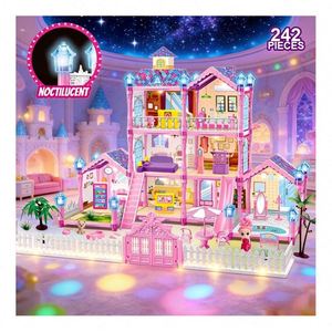 Juego de Casa de Muñecas con Muebles y Accesorios, Villa con Piscina, Balcón, Dormitorio, Cocina, Baño, Juego de Simulación, Regalo - Product Image 3