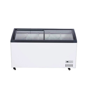 Congélateur coffre en verre commercial robuste, -18°C ℃ ~-22 ℃   Système de refroidissement direct, vitrine de supermarché - Product Image 2