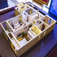 Maquette architecturale 3D personnalisée de maison intelligente moderne, scène intérieure miniature, table de sable pour la réplique d'une communauté immobilière privée