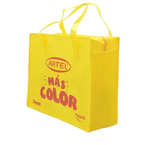 reusable shopping custom low price 100 polyester non woven fabric promotion shopping bag