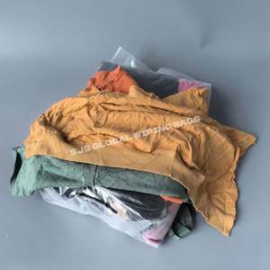 ผ้าเช็ดทำความสะอาดอุตสาหกรรมสำหรับงานซ่อมบำรุงเครื่องจักร ดูดซับน้ำมันและน้ำได้ดี ผ้าเช็ดทำความสะอาดสีต่างๆ จากเสื้อยืด - Product Image 1