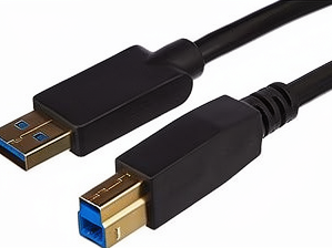 AmazonBasics USB-A Male to USB-B Male USB3.0 Cable 1.8m Black