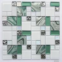Carreaux de mosaïque en verre laminé de forme libre chic (formes assorties) pour comptoirs de bar de restaurant