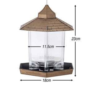 Bền Acrylic Trong Suốt Ngoài Trời Treo Gazebo-Hình Bird Trung Chuyển Phong Cách Công Suất Lớn Vườn Thực Phẩm <span class=keywords><strong>Container</strong></span> Cho Vật Nuôi Hoang Dã - Product Image 4