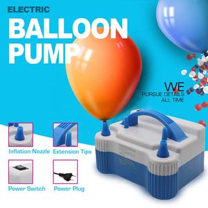 Stermay marque HT-508 Deux Buse Haute-pression De Noël Heureux D'anniversaire Bleu et Gris Ballon Pompe À Air Électrique gonfleur - Product Image 3