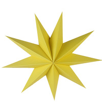Lanterne d'étoile en papier de décoration suspendue de Noël imprimée à 9 pointes personnalisée