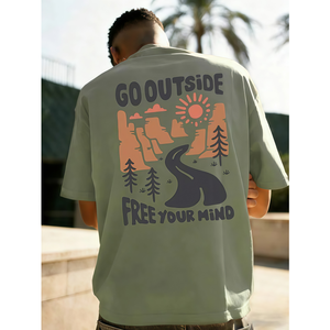 Camiseta de Manga Corta 100% Algodón Puro para Hombre y Mujer, Marca de Moda Urbana Europea y Americana - Product Image 6