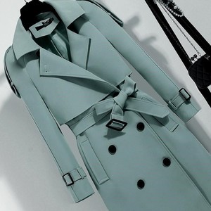 Abrigo de Estilo Británico Popular de Longitud Media y Talla Grande, Nuevo Estilo Primavera-Otoño 2026, Chaqueta hasta la Rodilla, Gabardina - Product Image 6