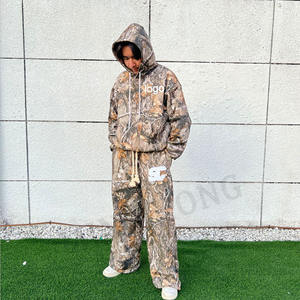 ชุดวอร์มมีฮู้ดสำหรับผู้ชายสติกเกอร์พิมพ์ลายพรางดิจิทัลสไตล์สตรีทปักลาย - Product Image 6