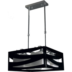 CEPHEUS Lámpara de Techo LED Acrílica Negra Control Remoto Base de Hierro IP44 Clasificado para Hotel Farmhouse 6500K 3000K Temperaturas de Color" - Product Image 1
