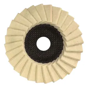 ZY abrasive 125mm 5 Inch Flap Felt Disc Polishing Angle Grinder Buffing Wheel For Metal Polishing