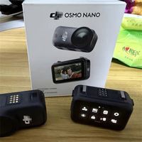 Caméra d'action Osmo Nano Vlog avec carte MicroSD 64 Go CMOS, champ de vision large 143°, étanche 10 m, 4K/60fps, double microphones, originale en stock