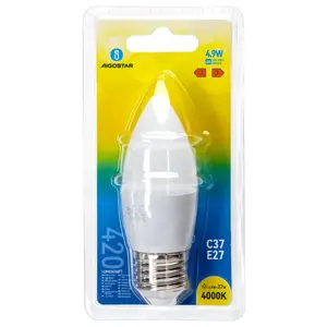 Lampadina LED C37 E27 4.9W, ad alta efficienza energetica, luce calda, ideale per illuminazione ambientale e decorazione. - Product Image 2