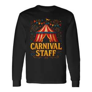 Camiseta de Manga Larga para Personal de Carnaval, Ropa Promocional con Temática de Circo - Product Image 1