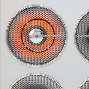 Calentador de ventilador de cubo eléctrico con control remoto de 4 quemadores de alta cobertura OEM/ODM, gris marfil, ahorro de energía, portátil para invierno - Product Image 3