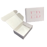 Carpeta de Envío Pequeña con Forma de Avión, Reutilizable y Ecológica, con Logotipo Personalizado, 6x4x3, Papel de Arte Blanco con Lámina Dorada