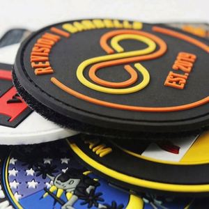 Custom Embossed Private Brand Name 3D Logo Garment Sew on Soft PVC Rubber Patch Labels for Clothing - Product Image 5
