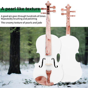 <span class=keywords><strong>Precio</strong></span> barato de fábrica, violín para principiantes, instrumento Musical, adornos artísticos, gran oferta, estilo de patrón, violín blanco 4/4 con estuche - Product Image 3