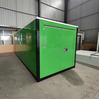 Porte à une extrémité de 20 pi Portes multiples Conteneur plat pliable et étanche Stockage libre Assemblage Conteneur mobile pliable