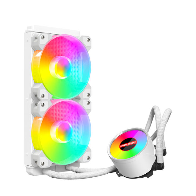 COOLMOON Best Selling ICEMOON 240 Water Cooler PC Gaming ARGB PWM Aio CPU Cooler AMD INTEL TDP250W OEM Computer Liquid Cooler
