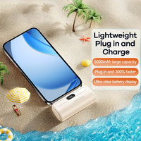 RPP-632/633 Portable Powerbank 5000mAh Mini porte-clés chargeur de téléphone portable d'urgence 10W sortie support d'interface Micro USB