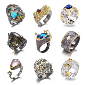 Anillos de joyería elegantes góticos reciclados personalizados Anillos de joyería de moda Anillo de compromiso de moda - Product Image 6