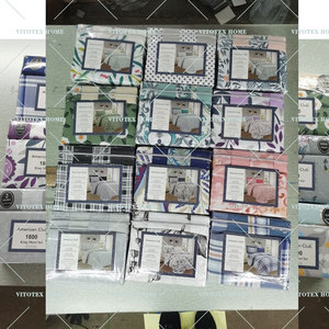 미국 스타일 킹사이즈 플로럴 프린트 고급 부드러운 마이크로파이버 프린트 6피스 침대 시트 세트 - Product Image 5