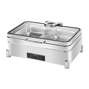 Commercial Hotel Hydraulic Buffet Warmer Stainless Steel Rectangular Touchscreen Digital Display For Restaurant Catering - Product Image 2