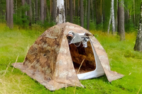 Tente de pêche sur glace d'hiver à ouverture rapide pour 2-3 personnes, abri de camping double couche avec cheminée