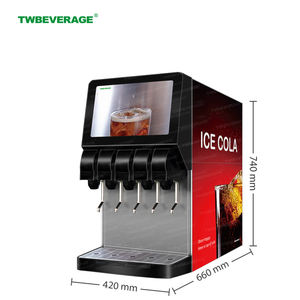 <span class=keywords><strong>Fontaine</strong></span> à boissons gazeuses TWBEVERAGE grande capacité à 5 robinets avec écran publicitaire pour la restauration - Product Image 2