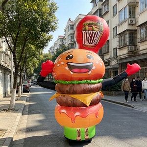 Hamburger géant gonflable attrape-regardes pour la promotion routière des fast-foods/restaurants de burgers et l'affichage en restaurant - Product Image 6