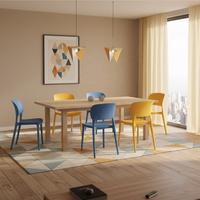 Chaise de salle à manger d'extérieur pliable et empilable, légère et imperméable, en fibre PP moderne, pour la maison, le bureau, l'appartement et l'école - Vente en gros