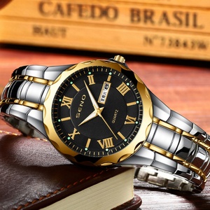 Montres à quartz étanches de luxe pour hommes, personnalisées en gros, avec cadran en verre, en acier inoxydable de haute qualité, lumineuses - Product Image 3