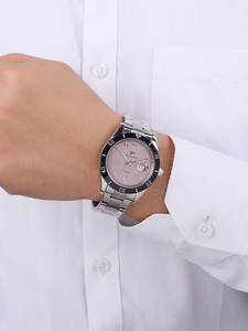 Montre <span class=keywords><strong>à</strong></span> quartz de luxe pour homme, bracelet en acier inoxydable, chiffres arabes, <span class=keywords><strong>calendrier</strong></span>, montre-bracelet tendance pour un usage quotidien - Product Image 4