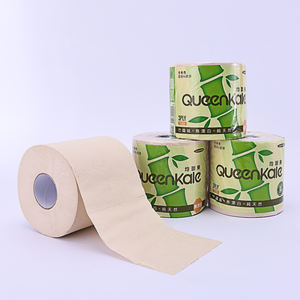 Rouleaux de papier toilette en bambou écologiques 3 plis doux absorbants biodégradables jetables Queenkale - Product Image 5