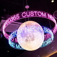 Expédition rapide 12V acrylique néon LED plafond rond néon lumière Club néon lustre pour la maison Bar fête