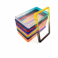 Étui transparent minimaliste en TPU anti-RFID pour cartes et documents, compatible avec les slabs de gradation P/S/A/BGS/SGC, design arc-en-ciel scintillant, ajustement universel et tendance