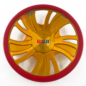 Volant en alliage d'aluminium forgé sur mesure de 15 pouces, finition argent/brosse dorée/chrome, pour voiture classique - Product Image 3