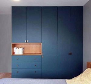 Armarios de Pared de Lujo, Muebles de Madera Combinados Personalizados, Dormitorio de Madera Moderno, Vestidor Abierto - Product Image 5