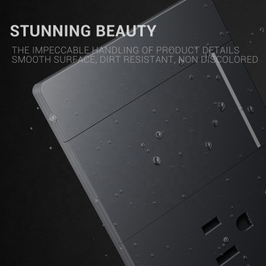 Trang trí cửa hàng điện treo tường chuyển đổi ánh sáng cao cấp chuyển đổi ánh sáng + 3 cực Ổ cắm điện 118V loạt 110-250V - Product Image 3