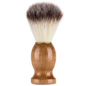 Brosse à raser pour hommes, manche en bois, brosse de nettoyage du visage, rasoir pour hommes, outil de barbier - Product Image 1