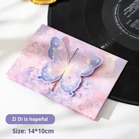 Boîtes en papier YZ, carte d'anniversaire 3D papillon manuscrite DIY pour couples, stylo inclus, idéale pour bouquet de fleurs, sac de mariage, scénarios de mariage