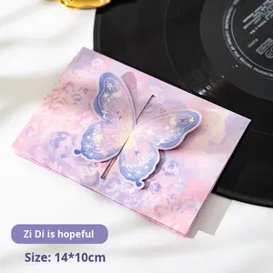 กล่องกระดาษ YZ ลายผีเสื้อ 3 มิติ การ์ดอวยพรวันเกิดเขียนด้วยลายมือ DIY สำหรับคู่รัก พร้อมปากกา เหมาะสำหรับใส่ช่อดอกไม้ในงานแต่ง<span class=keywords><strong>งาน</strong></span> <span class=keywords><strong>ใช้</strong></span>ได้ในโอกาสต่างๆ เช่น <span class=keywords><strong>งาน</strong></span>แต่ง<span class=keywords><strong>งาน</strong></span> - Product Image 2