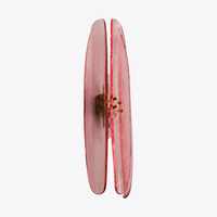 Applique murale moderne en cristal K9 chinois, fer et LED E26, motif Dahlia rose transparent
