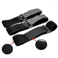 Sangle élastique noire populaire double face auto-adhésive résistante à la chaleur en polyester/nylon pour bras et taille
