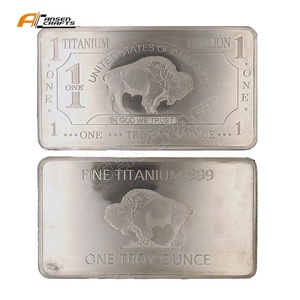 Personalizado 1oz Pureza 99.9% Animal <span class=keywords><strong>Buffalo</strong></span> Una onza troy Barra de titanio para uso escolar Pantalla Ventas al por mayor - Product Image 2