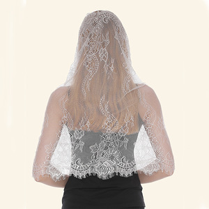 Fil à cils double couleur noir et blanc avec tête ronde Nouveau <span class=keywords><strong>voile</strong></span> respirant en dentelle au printemps et en été - Product Image 2
