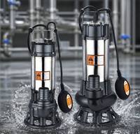 Pompa Limbah Celup Sistem Pemotongan Baja Tahan Karat 3 Inci 3HP Kabel 7M untuk Air Limbah Kotoran