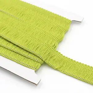 ZSY fabrika toptan 2.5 cm polyester saçak ev tekstili aksesuarları püskül saçak düzeltir
